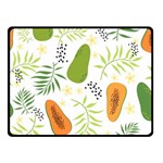 Seamless-tropical-pattern-with-papaya Two Sides Fleece Blanket (Small) 45 x34  Blanket Front