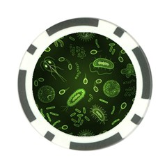 Bacteria-virus-seamless-pattern-inversion Poker Chip Card Guard by Simbadda