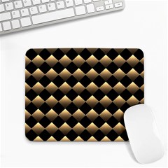 Golden-chess-board-background Small Mousepad by Simbadda