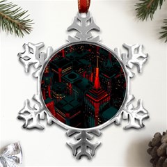 A Dark City Vector Metal Small Snowflake Ornament by Proyonanggan