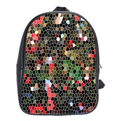 Colorful Abstract Background School Bag (large) by Proyonanggan