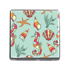 Seahorse Seashell Starfish Shell Memory Card Reader (square 5 Slot) by Proyonanggan