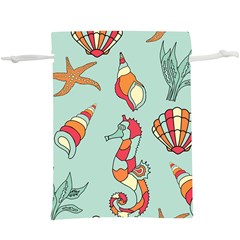 Seahorse Seashell Starfish Shell Lightweight Drawstring Pouch (xl) by Proyonanggan