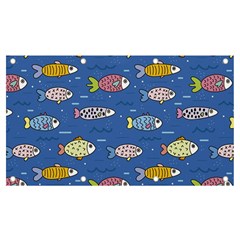 Sea Fish Blue Submarine Animal Banner And Sign 7  X 4  by Proyonanggan