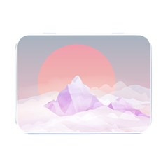 Mountain Sunset Above Clouds Flip Top Metal Box (silver)   by Giving