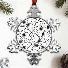 Dog Pattern Metal Small Snowflake Ornament by Bangk1t