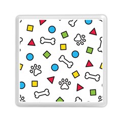 Dog Paw Seamless Pattern Footprint Bone Memory Card Reader (square) by Bangk1t