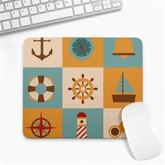 Nautical Elements Collection Large Mousepad by Bangk1t