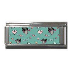 Raccoon Texture Seamless Scrapbooking Hearts Superlink Italian Charm (9mm) by pakminggu