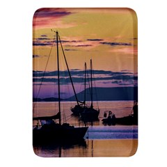 Twilight Over Ushuaia Port Rectangular Glass Fridge Magnet (4 Pack) by dflcprintsclothing