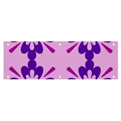 Pink And Purple Flowers Pattern Banner And Sign 6  X 2  by shoopshirt