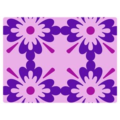 Pink And Purple Flowers Pattern Premium Plush Fleece Blanket (extra Small) by shoopshirt