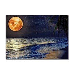 Beautiful Moon Nigh Sky Stars Sticker A4 (100 Pack) by Cowasu