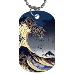 The Great Wave Off Kanagawa Japan Japanese Waves Dog Tag (one Side)