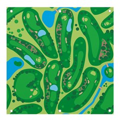 Golf Course Par Golf Course Green Banner And Sign 4  X 4  by Cowasu