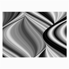 Waves-black-and-white-modern Large Glasses Cloth (2 Sides) by Bedest