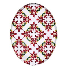 Christmas-wallpaper-background Oval Glass Fridge Magnet (4 Pack) by Bedest