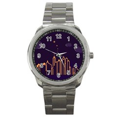 Skyscraper Town Urban Towers Sport Metal Watch by pakminggu