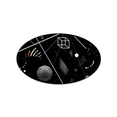 Future Space Aesthetic Math Sticker (oval) by pakminggu