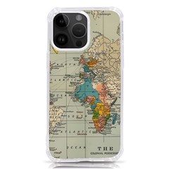 Vintage World Map Iphone 14 Pro Max Tpu Uv Print Case by Cowasu