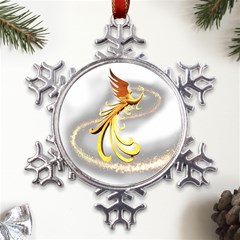 Phoenix Metal Large Snowflake Ornament by Cowasu