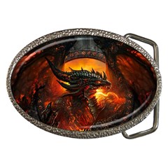 Dragon Fire Fantasy Art Belt Buckles by Cowasu