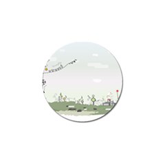 Abstract-background-children Golf Ball Marker by Cowasu