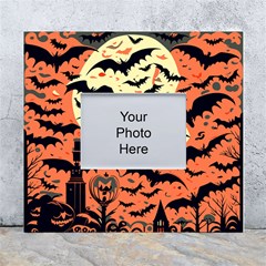 Bat Pattern White Wall Photo Frame 5  X 7  by Valentinaart