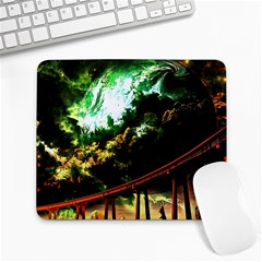 Science-fiction-forward-futuristic Large Mousepad by Cowasu