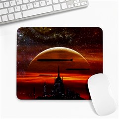 Science-fiction-digital-illustration Large Mousepad by Cowasu