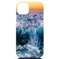 Sea-waves-ocean-water-beach-surf Iphone 14 Plus Black Uv Print Case by Cowasu