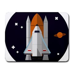 Rocket-space-universe-spaceship Small Mousepad by Cowasu