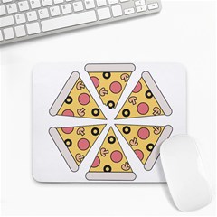 Pizza-slice-food-italian Small Mousepad by Sarkoni