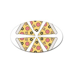 Pizza-slice-food-italian Sticker Oval (100 Pack) by Sarkoni