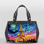 Eiffel Tower Starry Night Print Van Gogh Oversize Office Handbag (2 Sides) Front