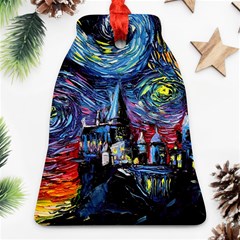 Castle Starry Night Print Van Gogh Parody Bell Ornament (two Sides) by Sarkoni