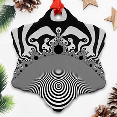 Pattern Illusion Fractal Mandelbrot Snowflake Ornament (two Sides) by Bangk1t