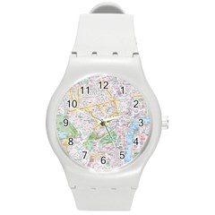 London City Map Round Plastic Sport Watch (m) by Bedest