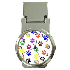 Pawprints-paw-prints-paw-animal Money Clip Watches by Ravend