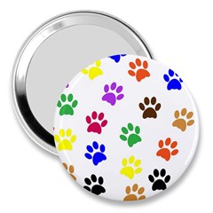 Pawprints-paw-prints-paw-animal 3  Handbag Mirrors by Ravend