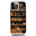 Books On Bookshelf Assorted Color Book Lot In Bookcase Library iPhone 13 Pro Max TPU UV Print Case Front