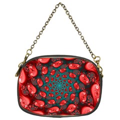 Fractal Red Spiral Abstract Art Chain Purse (one Side) by Proyonanggan