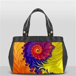 Fractal Spiral Bright Colors Oversize Office Handbag (2 Sides) Back