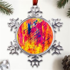 Abstract Design Calorful Metal Large Snowflake Ornament by nateshop