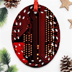 Technology Computer Circuit Ornament (oval Filigree) by Sarkoni