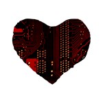 Technology Computer Circuit Standard 16  Premium Heart Shape Cushions Front