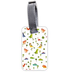 Baby Dino Seamless Pattern Luggage Tag (one Side) by Sarkoni