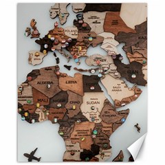 3d Vintage World Map Canvas 16  X 20  by Grandong