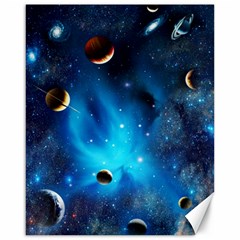 3d Universe Space Star Planet Canvas 16  X 20  by Grandong