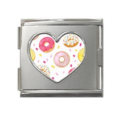 Vector Donut Seamless Pattern Mega Link Heart Italian Charm (18mm) by Grandong